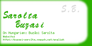 sarolta buzasi business card