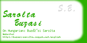 sarolta buzasi business card